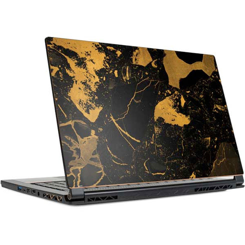 Black and Gold Scattered Marble MSI GS65 Stealth Laptop Skin