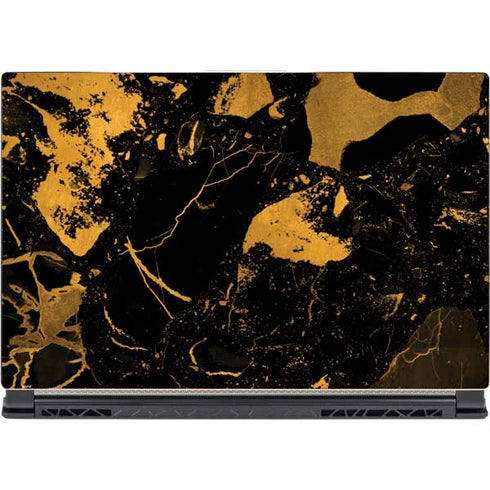 Black and Gold Scattered Marble MSI GS65 Stealth Laptop Skin