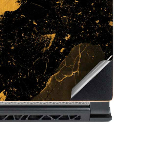 Black and Gold Scattered Marble MSI GS65 Stealth Laptop Skin