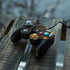 Black and Gold Scattered Marble Nintendo GameCube Controller Skin