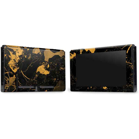 Black and Gold Scattered Marble Nintendo Switch Bundle Skin
