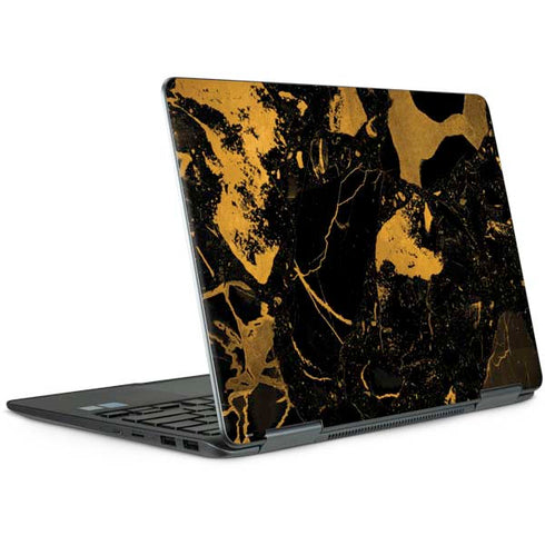 Black and Gold Scattered Marble Notebook 9 Pro 13in (2017) Skin