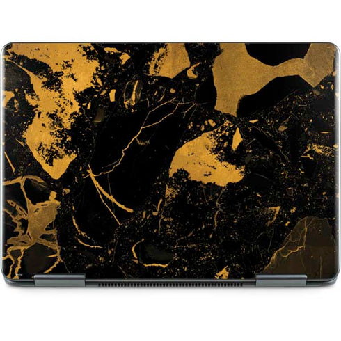 Black and Gold Scattered Marble Notebook 9 Pro 13in (2017) Skin