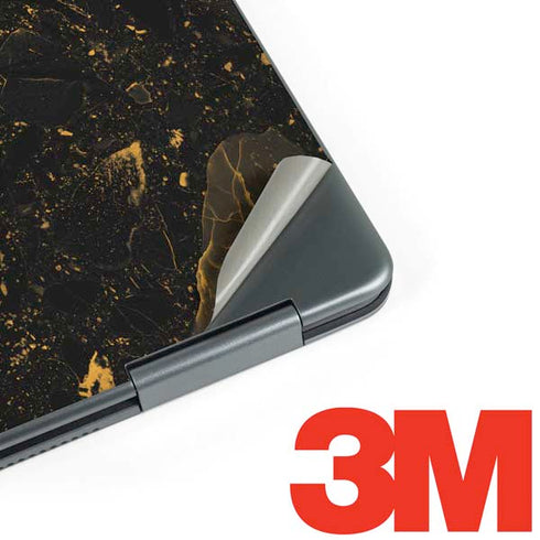 Black and Gold Scattered Marble Notebook 9 Pro 13in (2017) Skin