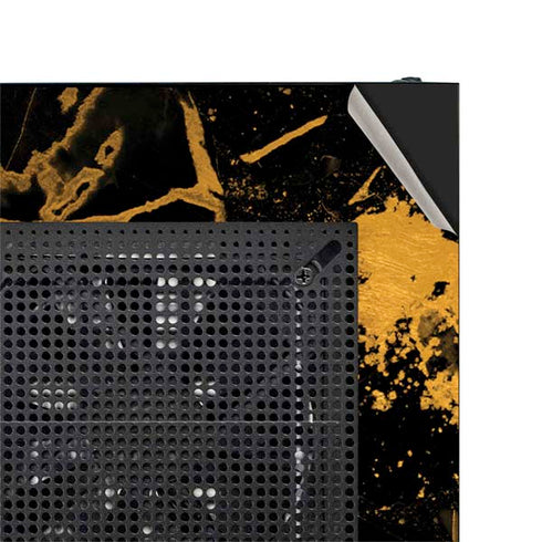 Black and Gold Scattered Marble NZXT H510 Compact ATX Mid-Tower Case Skin