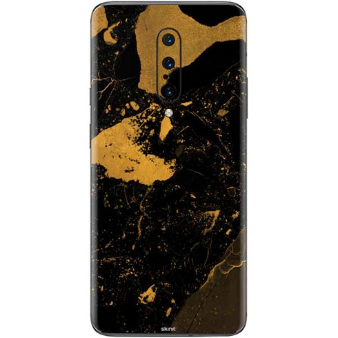 Black and Gold Scattered Marble OnePlus 7 Pro Skin