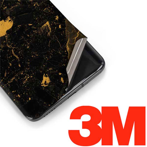 Black and Gold Scattered Marble OnePlus 7 Pro Skin
