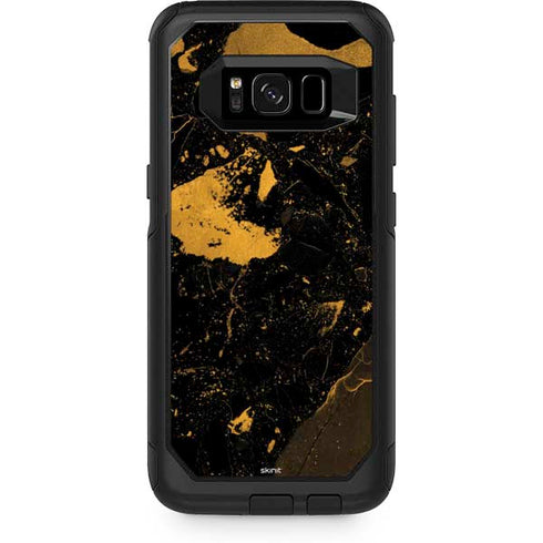 Black and Gold Scattered Marble Otterbox Commuter Galaxy Skin
