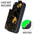 Black and Gold Scattered Marble Otterbox Defender iPhone Skin
