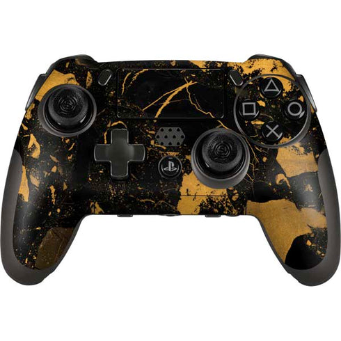 Black and Gold Scattered Marble PlayStation Scuf Vantage 2 Controller Skin