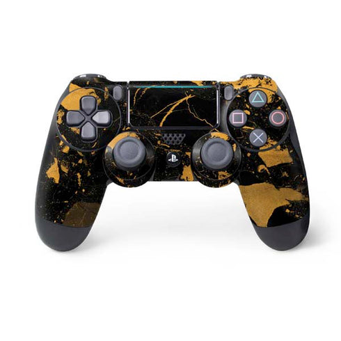 Black and Gold Scattered Marble PS4 Pro/Slim Controller Skin
