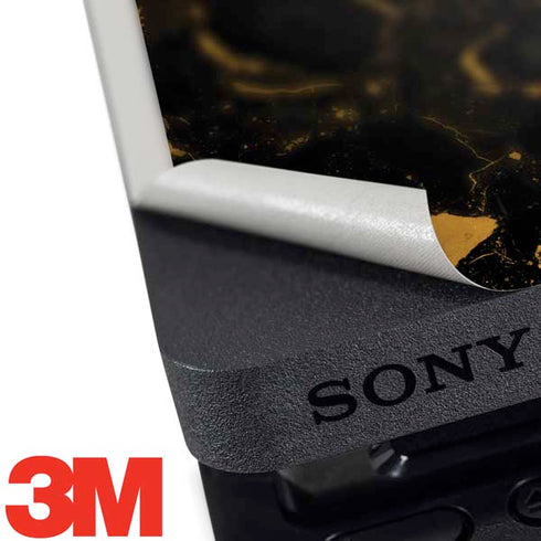 Black and Gold Scattered Marble PS4 Slim Skin