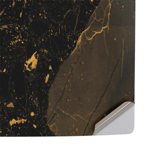 Black and Gold Scattered Marble PS5 Console Skin