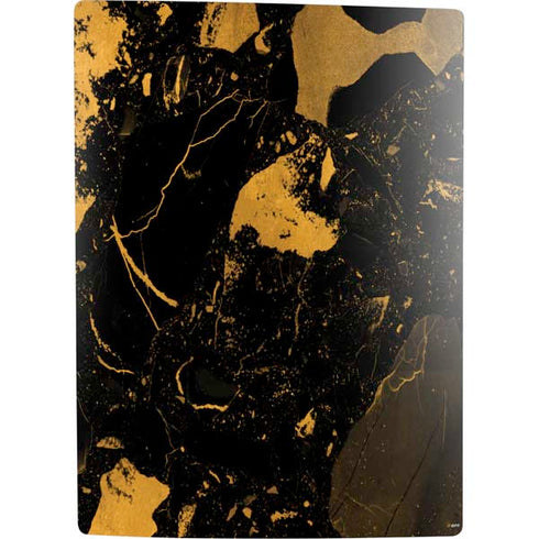 Black and Gold Scattered Marble PS5 Digital Edition Bundle Skin