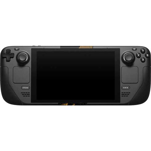 Black and Gold Scattered Marble Steam Deck Handheld Gaming Computer Skin