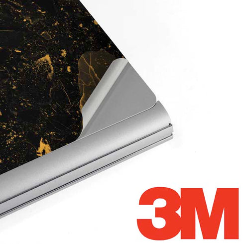 Black and Gold Scattered Marble Surface Book 2 13.5in Skin