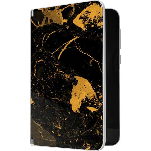 Black and Gold Scattered Marble Surface Duo Skin