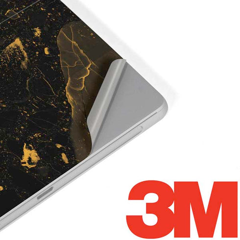 Black and Gold Scattered Marble Surface Go Skin