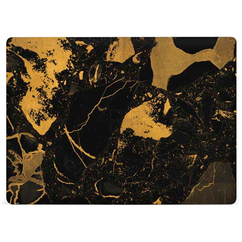 Black and Gold Scattered Marble Surface Laptop 2 Skin