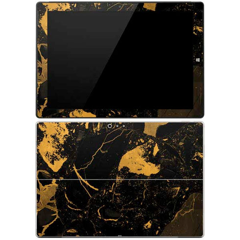 Black and Gold Scattered Marble Surface Pro 3 Skin