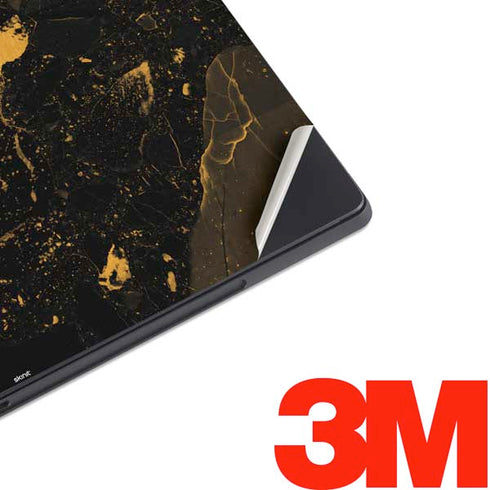 Black and Gold Scattered Marble Surface Pro 7 Skin