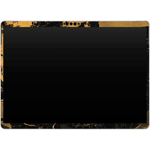Black and Gold Scattered Marble Surface Pro 9 Skin