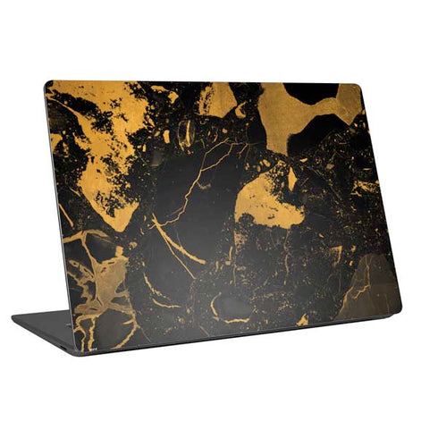 Black and Gold Scattered Marble Universal Laptop 18in (14.6 x 10.6in) Skin
