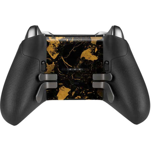 Black and Gold Scattered Marble Xbox Elite Wireless Controller Series 2 Skin