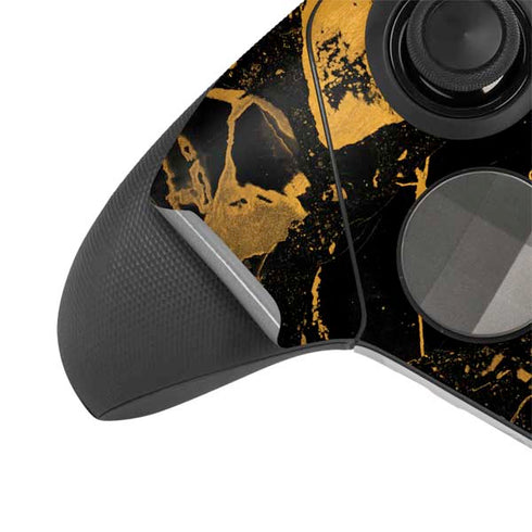 Black and Gold Scattered Marble Xbox Elite Wireless Controller Series 2 Skin