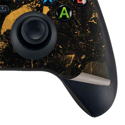 Black and Gold Scattered Marble Xbox Series X Controller Skin