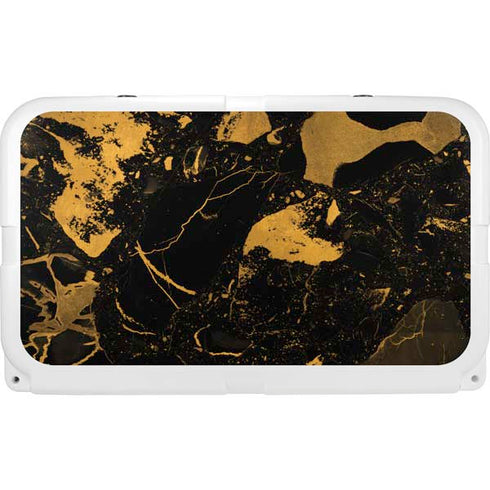 Black and Gold Scattered Marble YETI Tundra 45 Hard Cooler Skin