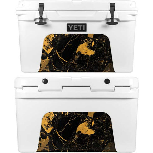 Black and Gold Scattered Marble YETI Tundra 45 Hard Cooler Skin