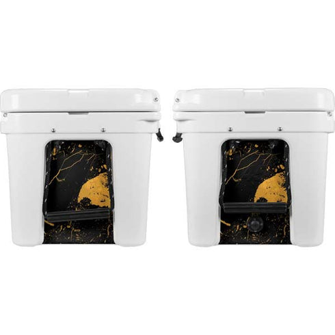 Black and Gold Scattered Marble YETI Tundra 45 Hard Cooler Skin