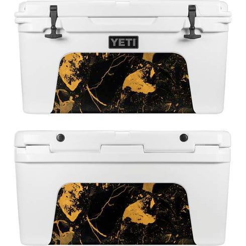 Black and Gold Scattered Marble YETI Tundra 65 Hard Cooler Skin