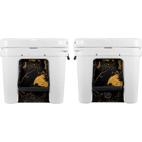 Black and Gold Scattered Marble YETI Tundra 65 Hard Cooler Skin