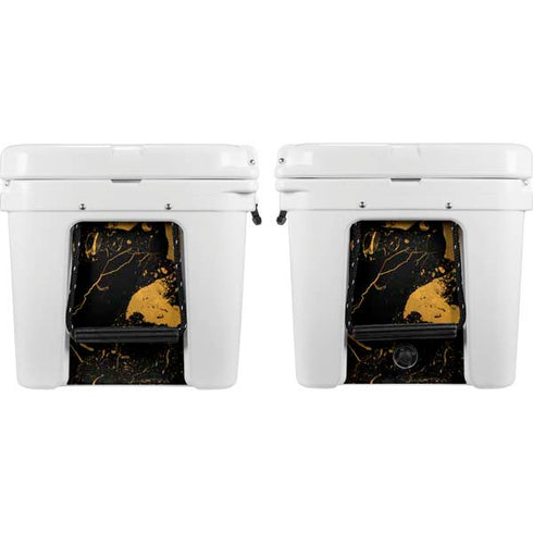 Black and Gold Scattered Marble YETI Tundra 75 Hard Cooler Skin