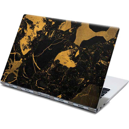Black and Gold Scattered Marble Yoga 910 2-in-1 14in Touch-Screen Skin