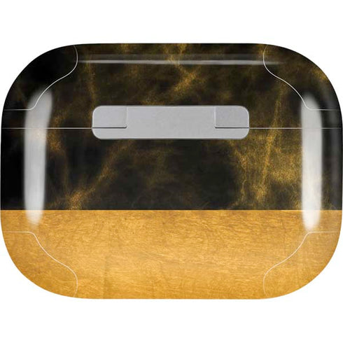 Black and Gold Split Marble AirPods Pro 2nd Gen Skin