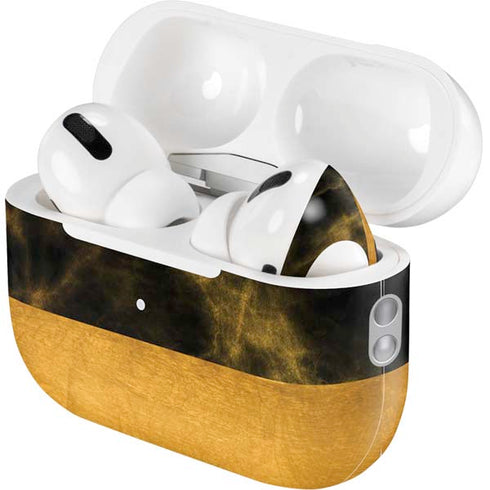 Black and Gold Split Marble AirPods Pro 2nd Gen Skin