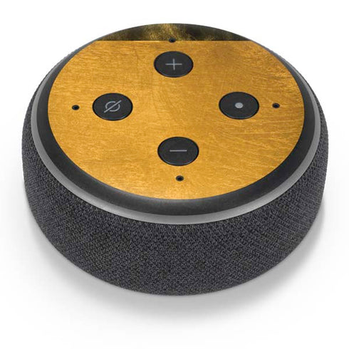 Black and Gold Split Marble Amazon Echo Dot Skin