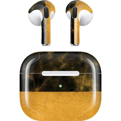 Black and Gold Split Marble Apple AirPods (3rd Gen 2021) Skin