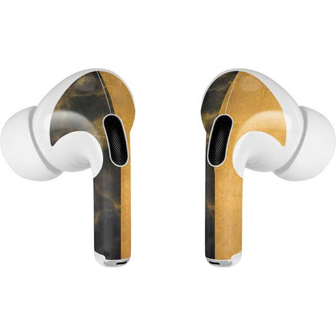 Black and Gold Split Marble Apple AirPods Pro Skin