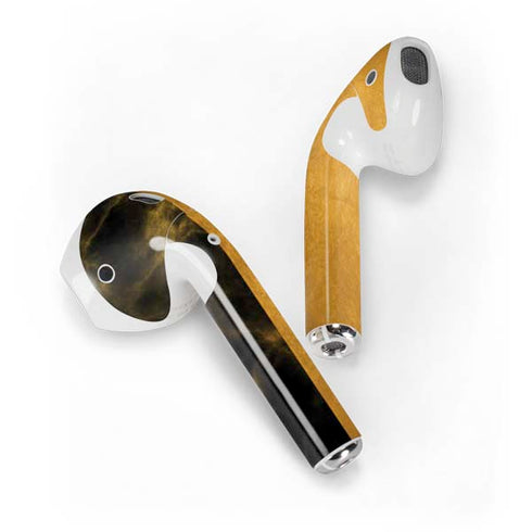 Black and Gold Split Marble Apple AirPods Skin