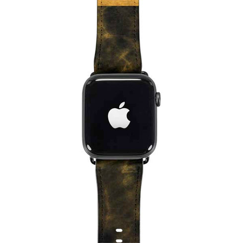 Black and Gold Split Marble Apple Watch Band 42-44mm