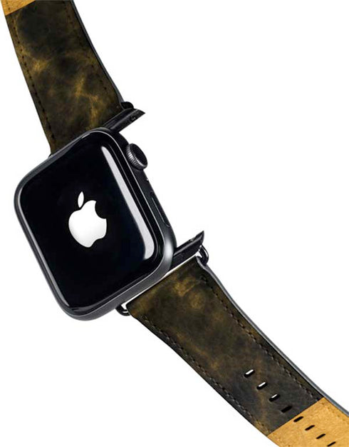 Black and Gold Split Marble Apple Watch Band 42-44mm