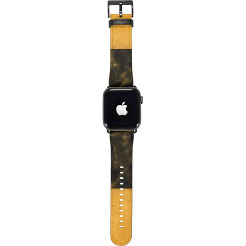 Black and Gold Split Marble Apple Watch Band 42-44mm