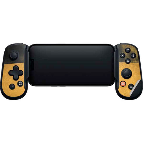 Black and Gold Split Marble Backbone One for iPhone Game Controller Skin
