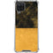 Black and Gold Split Marble Galaxy A12 Clear Case