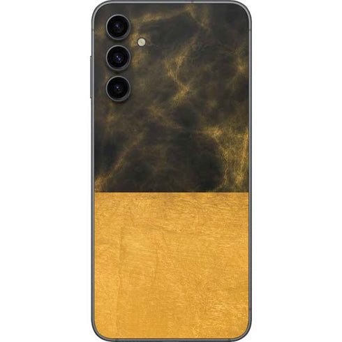 Black and Gold Split Marble Galaxy A14 5G Skin