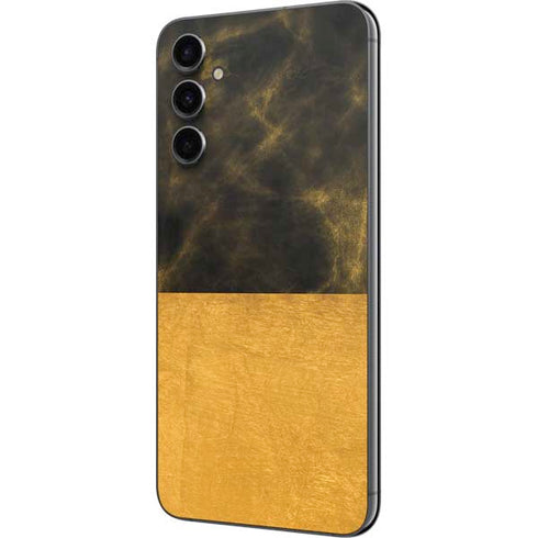 Black and Gold Split Marble Galaxy A14 5G Skin